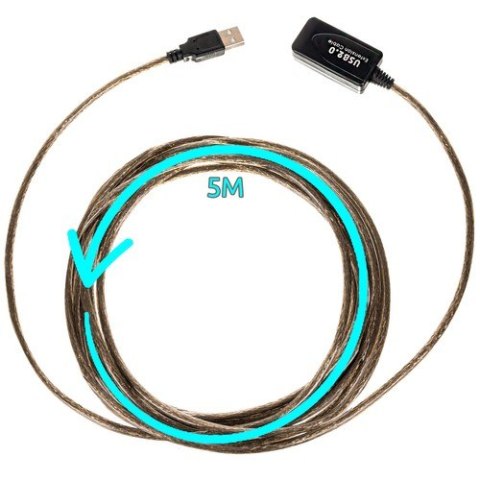 Przedłużka portu USB 5m aktywna