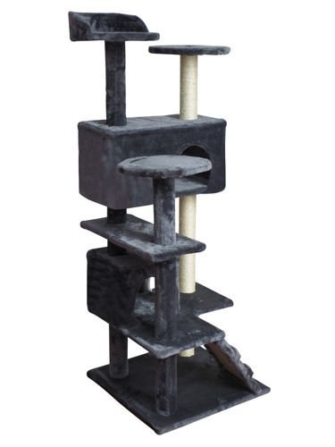 Drzewko dla kota 120cm szaro-białe