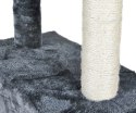 Drzewko dla kota 120cm szaro-białe