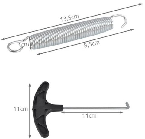 Sprężyny do trampoliny 135mm - 10szt.