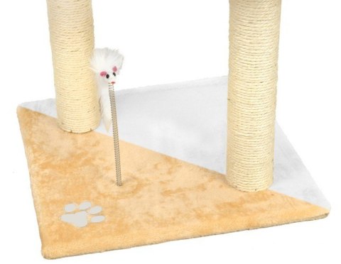 Drzewko dla kota 110cm beżowo-białe
