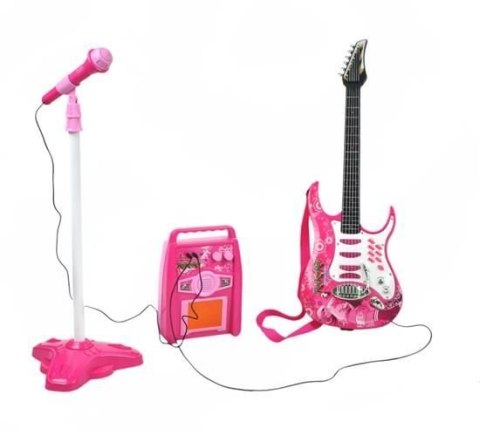 Gitara + mikrofon + wzmacniacz róż G4709