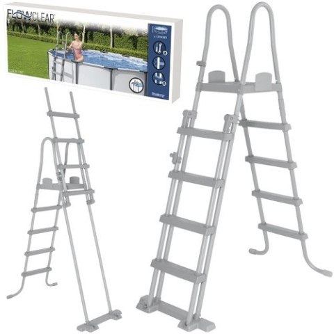Drabinka do basenu 132cm - BESTWAY 58332