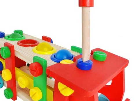 Ciężarówka edukacyjna drewniana