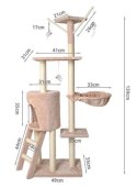 Drzewko dla kota 138cm beżowe