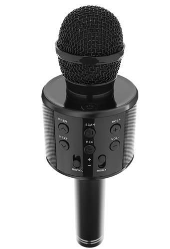 Mikrofon karaoke z głośnikiem czarny