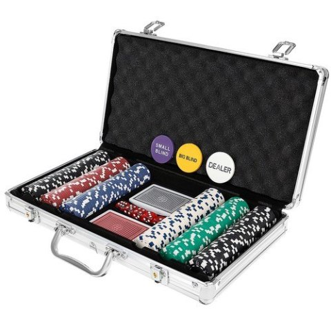 Poker - zestaw 300 żetonów w walizce HQ