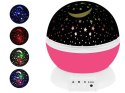 Lampka z projektorem na baterie różowa