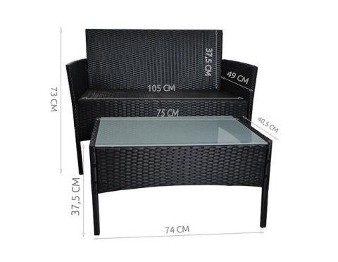 Meble ogrodowe technorattanowe M5606
