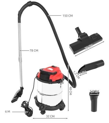 Odkurzacz przemysłowy 20L 2000W Malatec