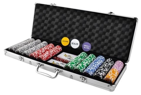 Poker - zestaw 500 żetonów w walizce HQ
