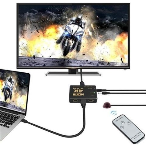 Switch HDMI 4K z pilotem