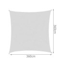 Żagiel przeciwsłoneczny 3,6x3,6m - szary