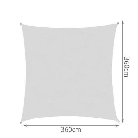 Żagiel przeciwsłoneczny 3,6x3,6m - szary