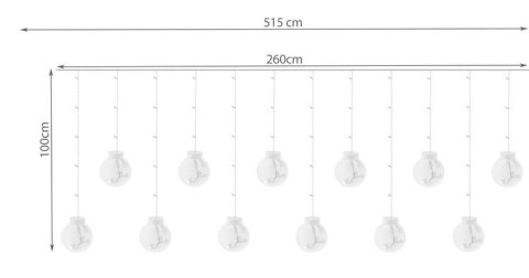 Kurtyna świetlna 108 LED - multicolor 31V KŚ11345