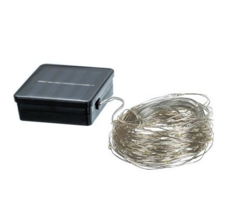 Lampki choinkowe solarne-druciki 200LED c.biały