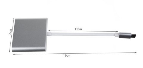Adapter - przejściówka 3w1 (HUB USB-C HDMI)