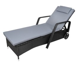 Leżak ogrodowy/rattanowy na kółkach