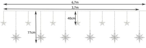 Kurtyna świetlna 138 LED na USB- multicolor