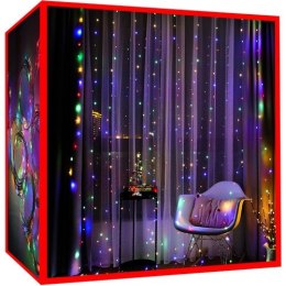 Kurtyna świetlna 300 LED na USB- multicolor