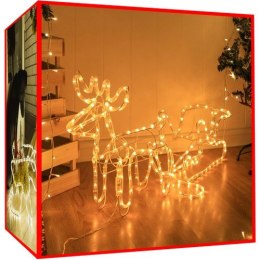 Renifer z saniami LED- ciepły biały
