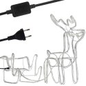Renifer z saniami LED- zimny biały
