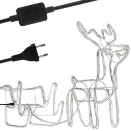 Renifer z saniami LED- zimny biały