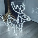 Renifer z saniami LED- zimny biały