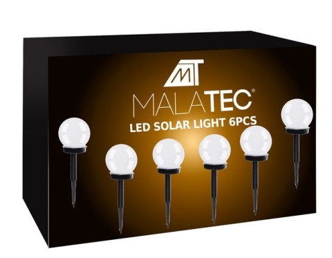 Lampa ogrodowa solarna- kula zestaw 6szt.