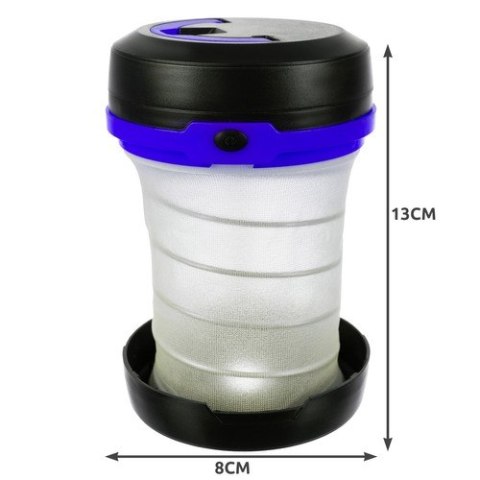 Lampa turystyczna składana 2w1- niebieska