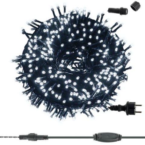 Lampki choinkowe 300 LED zimny biały L14003