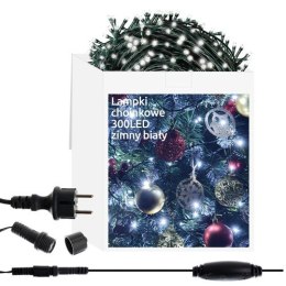 Lampki choinkowe 300 LED zimny biały L14003