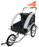 Przyczepka rowerowa amortyzowana 3w1 LED