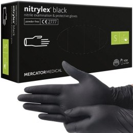Rękawice nitrylowe 100szt. S - czarne