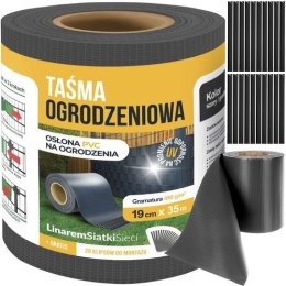 Taśma ogrodzeniowa 19cm x 35m - antracyt