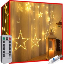 Kurtyna świetlna 138LED USB- ciepły biały KŚ19750