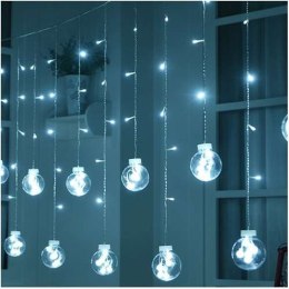 Kurtyna świetlna 108LED USB- zimny biały KŚ19770