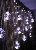 Kurtyna świetlna 108LED USB- zimny biały KŚ19770