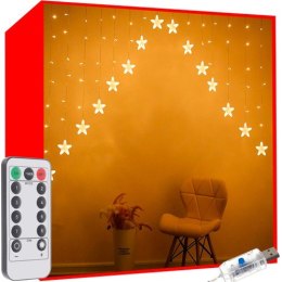 Kurtyna świetlna 136LED USB ciepły biały KŚ19738