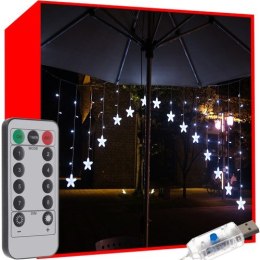 Kurtyna świetlna 136LED USB zimny biały KŚ19740