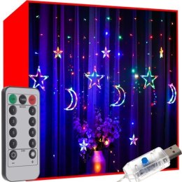 Kurtyna świetlna 138 LED USB- multicolor KŚ19754