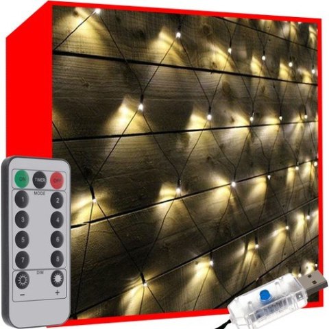 Kurtyna świetlna 160 LED USB- ciepły biały KŚ19762