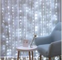 Kurtyna świetlna 300 LED USB-zimny biały KŚ19766
