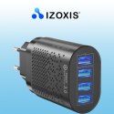 Ładowarka sieciowa 4x USB + kabel Izoxis 19908