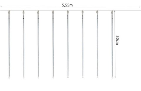 Lampki- meteory 36LED 50cm- zimny biały 19931