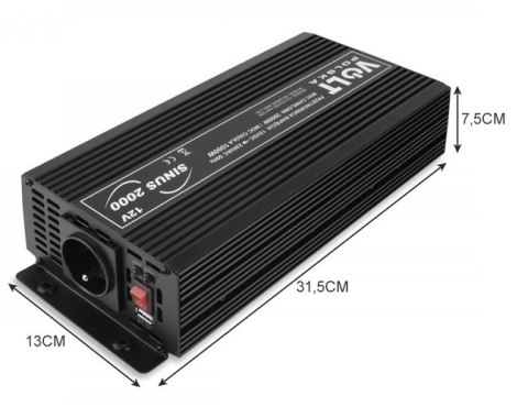 Przetwornica SINUS 2000 12/230V (1000/2000W)