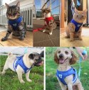 ODBLASKOWE SZELKI BEZUCISKOWE DLA KOTA PSA ZE SMYCZĄ L XL