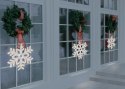 OZDOBA LED NA BATERIE PŁATEK ŚNIEGU ŚNIEŻYNKA LAMPKI BIAŁY CIEPŁY XXL 40CM