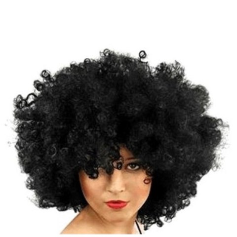 PERUKA AFRO CZARNA KRĘCONE WŁOSY NA IMPREZE XJ766