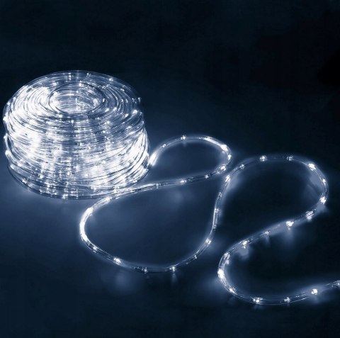 WĄŻ ŚWIETLNY ZEWNĘTRZNY LED LAMPKI BIAŁY ZIMNY IP44 10M